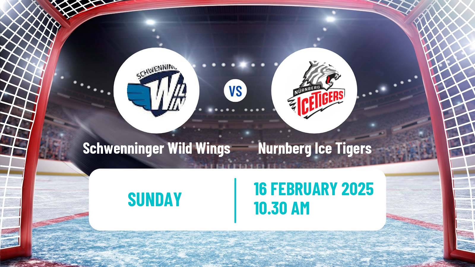 Hockey German Ice Hockey League Schwenninger Wild Wings - Nurnberg Ice Tigers