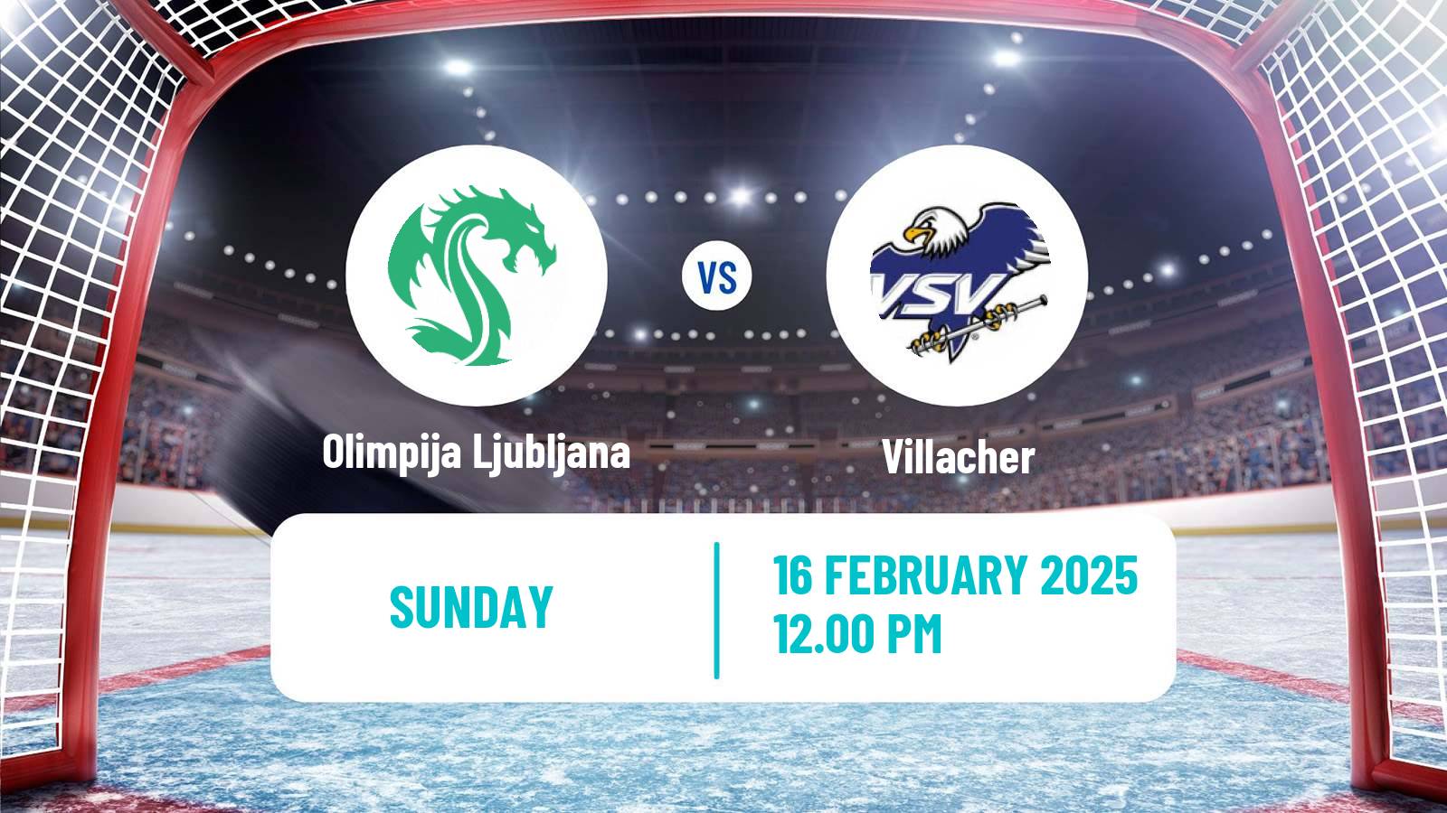 Hockey Austrian Ice Hockey League Olimpija Ljubljana - Villacher