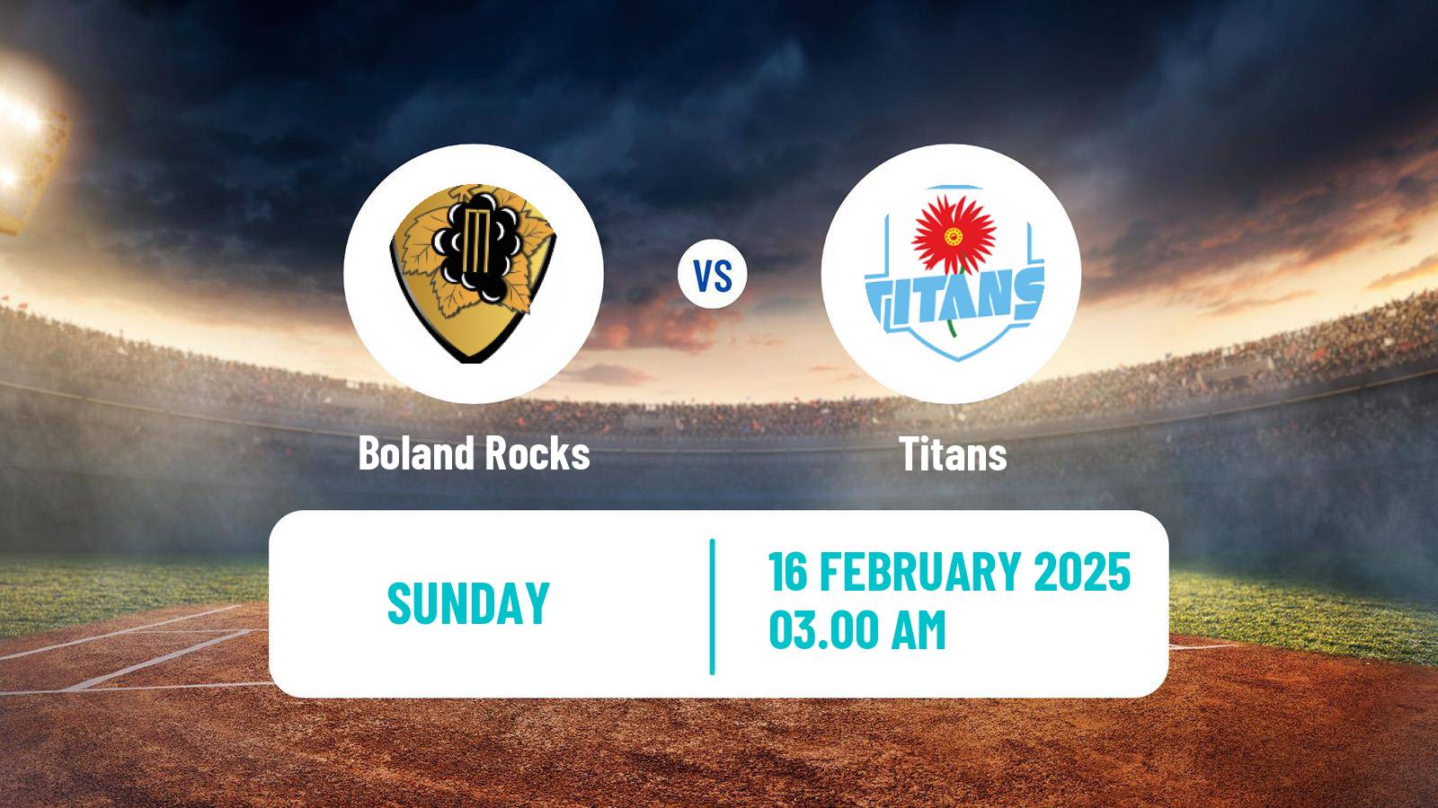 Cricket CSA Provincial One-Day Challenge Boland Rocks - Titans