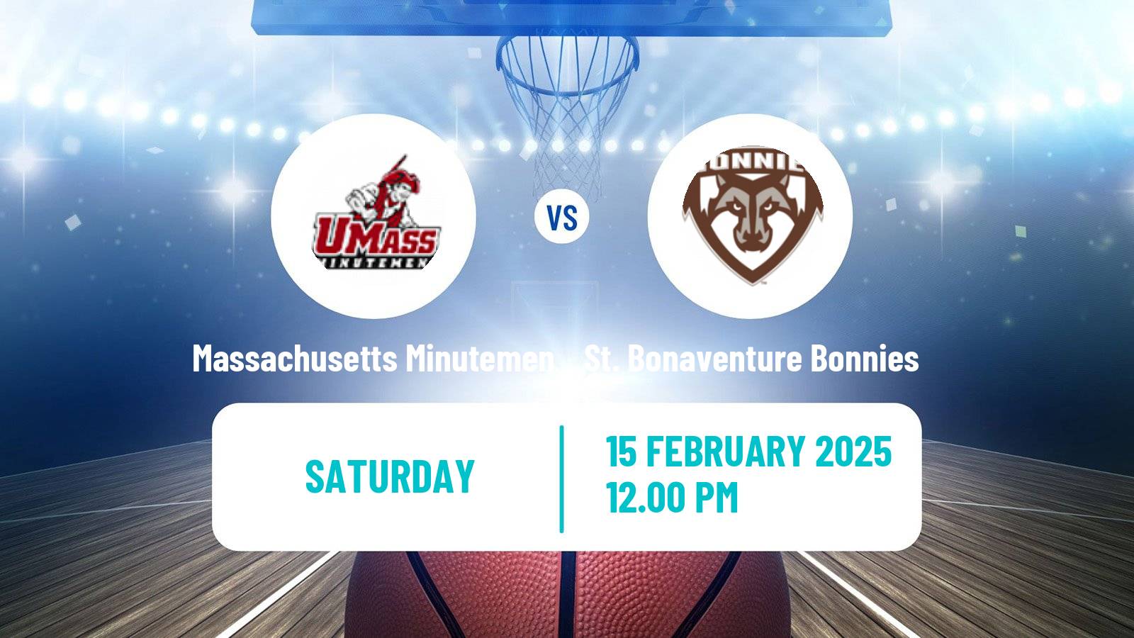 Basketball NCAA College Basketball Massachusetts Minutemen - St. Bonaventure Bonnies