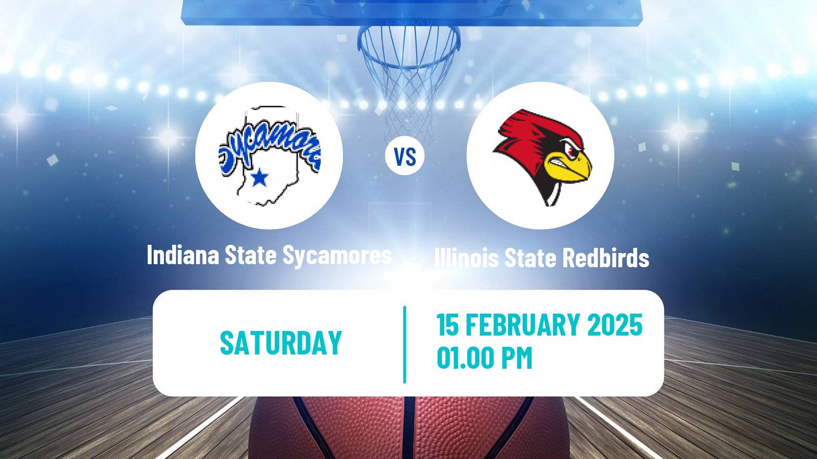 Basketball NCAA College Basketball Indiana State Sycamores - Illinois State Redbirds