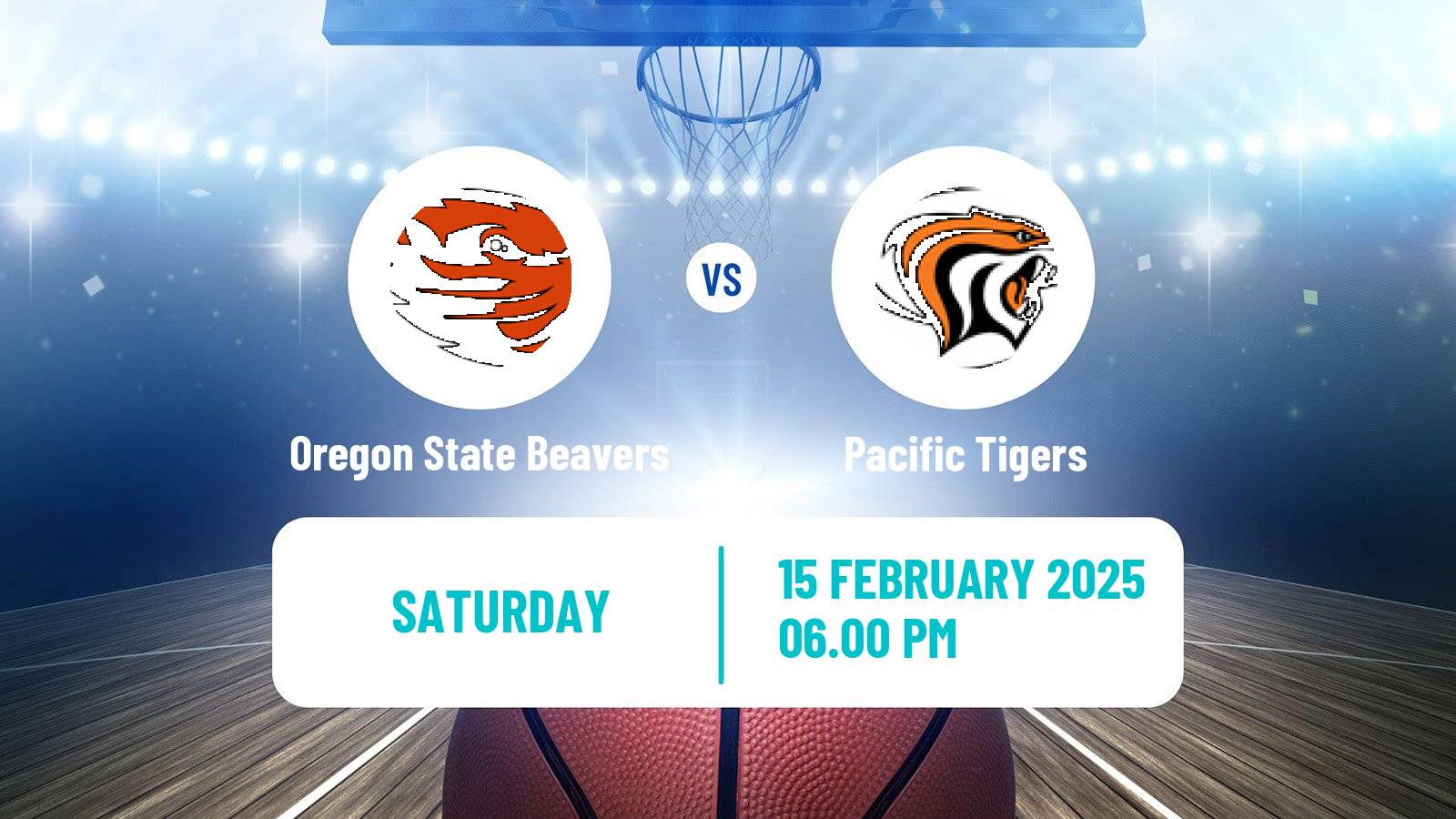 Basketball NCAA College Basketball Oregon State Beavers - Pacific Tigers