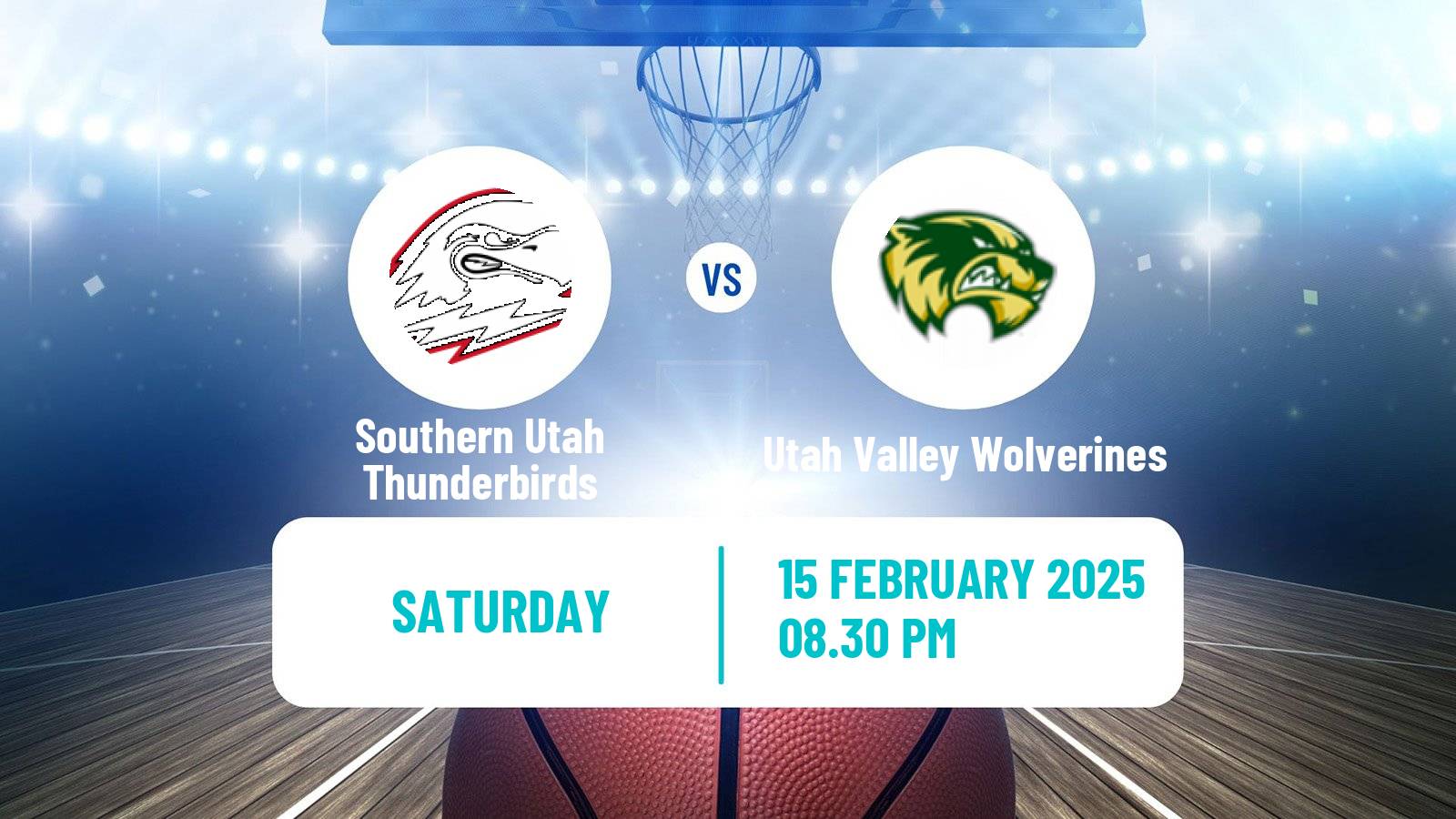 Basketball NCAA College Basketball Southern Utah Thunderbirds - Utah Valley Wolverines