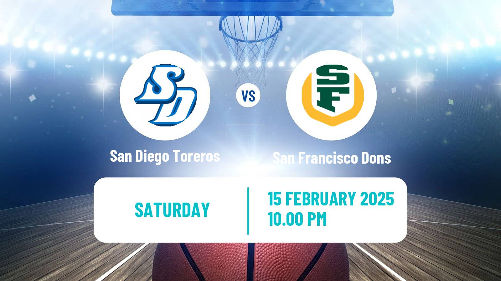 Basketball NCAA College Basketball San Diego Toreros - San Francisco Dons