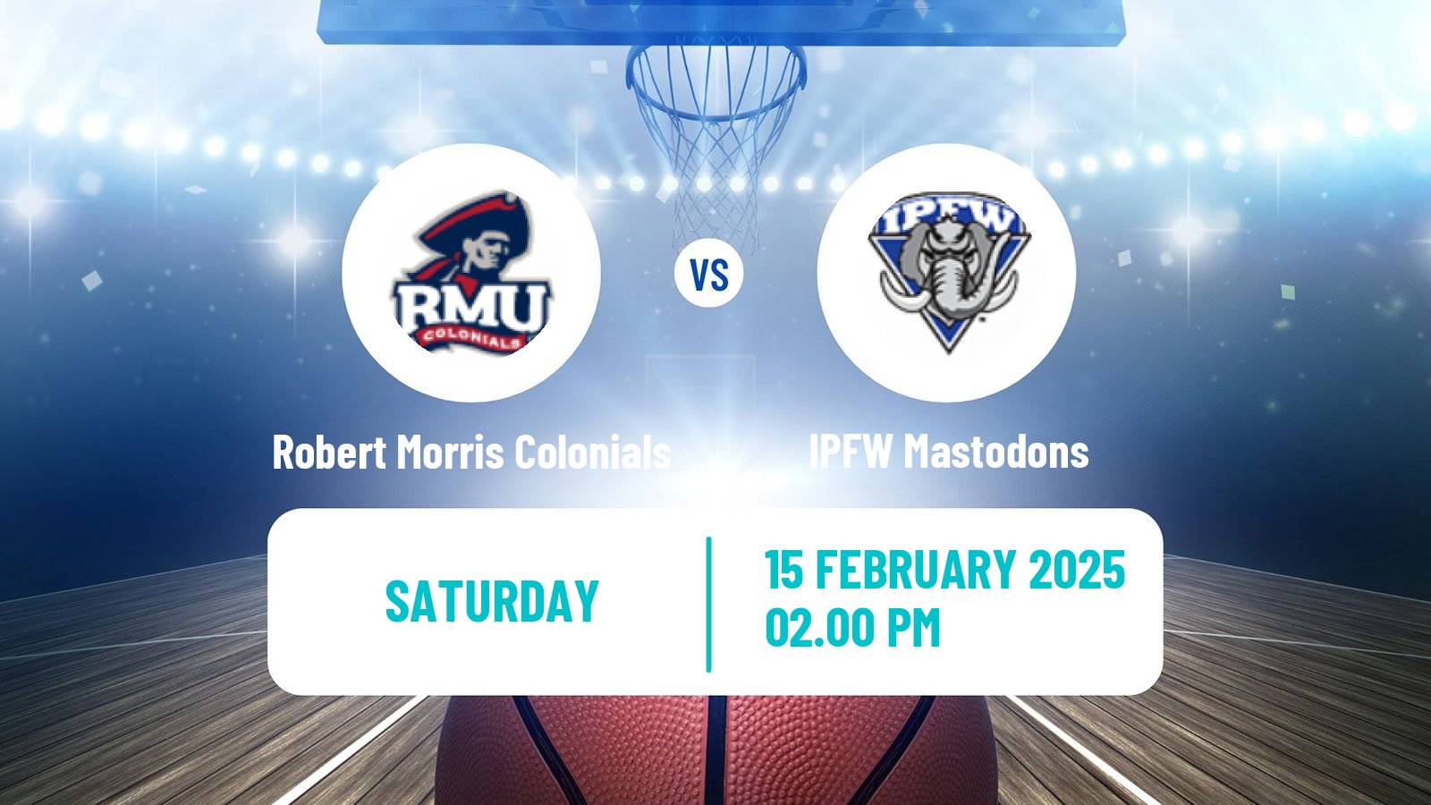 Basketball NCAA College Basketball Robert Morris Colonials - IPFW Mastodons