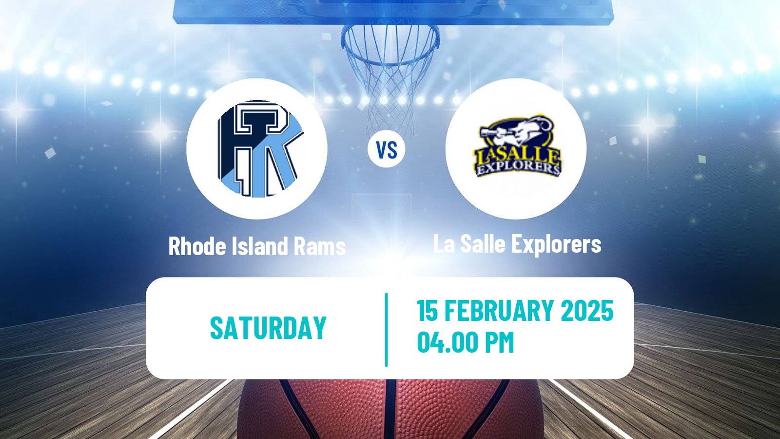 Basketball NCAA College Basketball Rhode Island Rams - La Salle Explorers