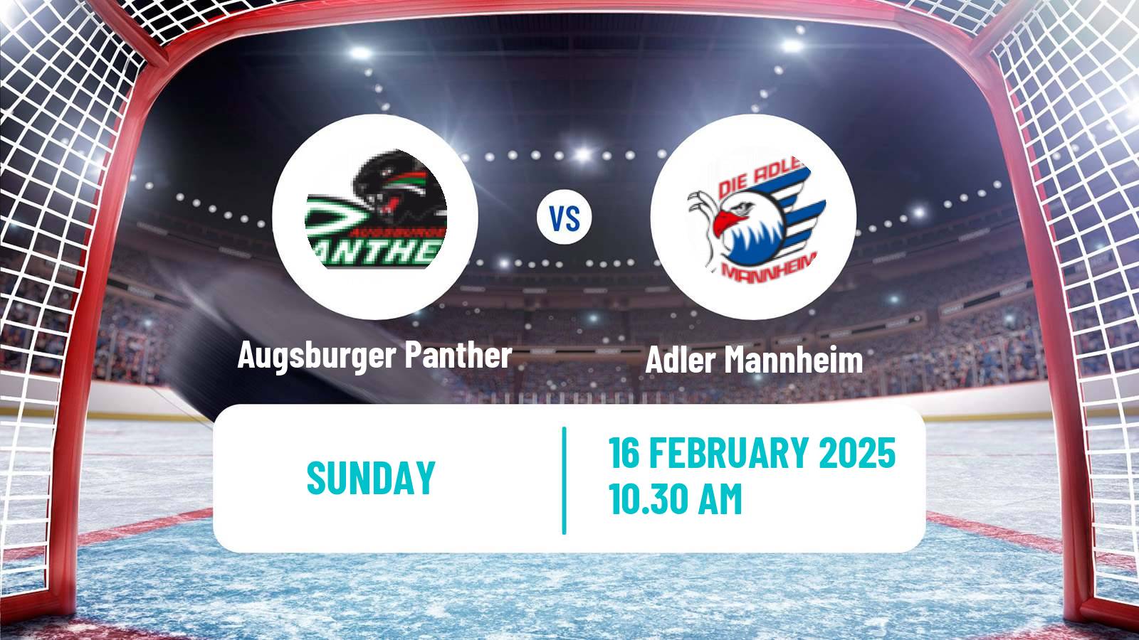 Hockey German Ice Hockey League Augsburger Panther - Adler Mannheim