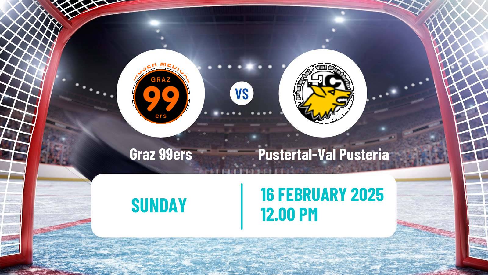 Hockey Austrian Ice Hockey League Graz 99ers - Pustertal-Val Pusteria