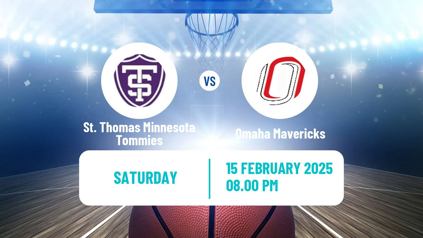 Basketball NCAA College Basketball St. Thomas Minnesota Tommies - Omaha Mavericks