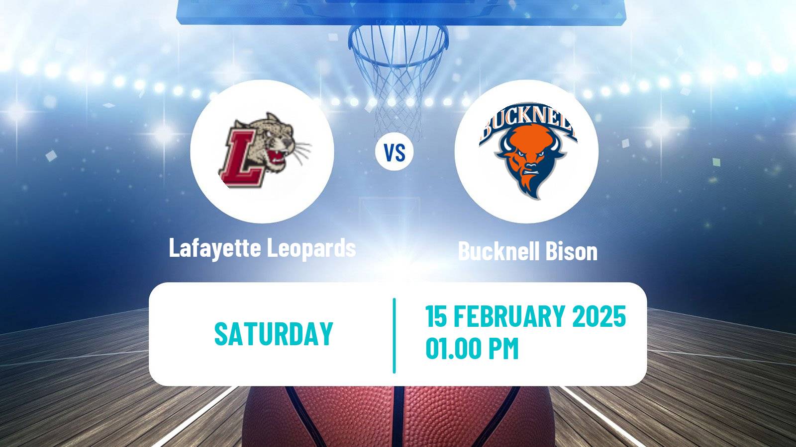 Basketball NCAA College Basketball Lafayette Leopards - Bucknell Bison