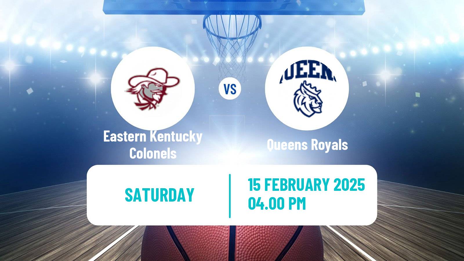 Basketball NCAA College Basketball Eastern Kentucky Colonels - Queens Royals