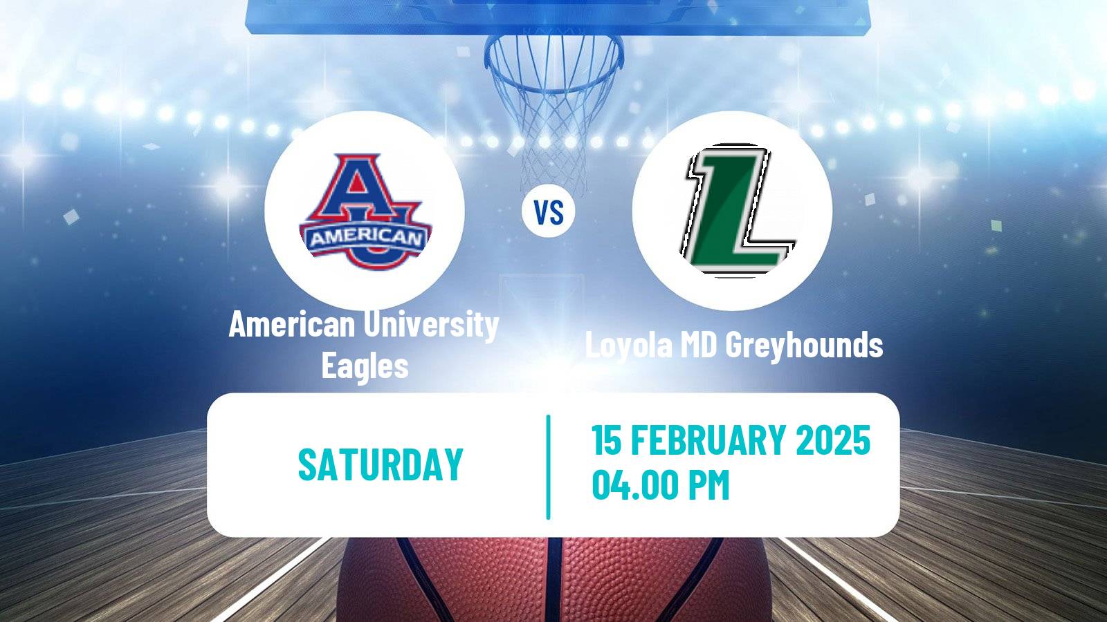 Basketball NCAA College Basketball American University Eagles - Loyola MD Greyhounds