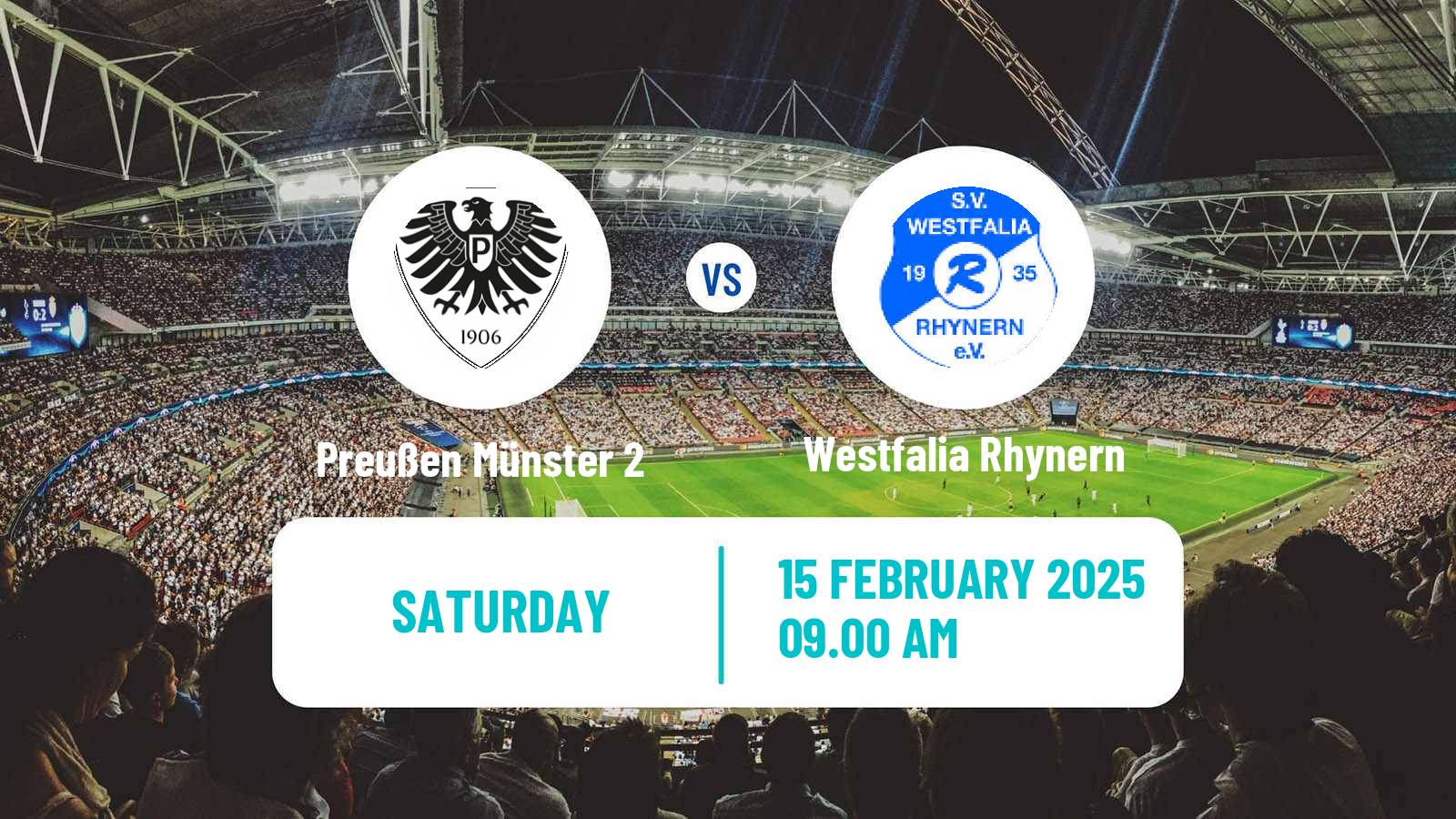 Soccer German Oberliga Westfalen Preußen Münster 2 - Westfalia Rhynern