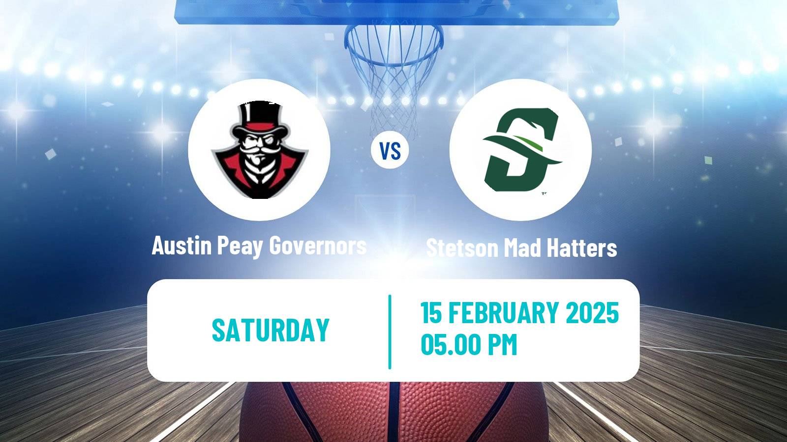 Basketball NCAA College Basketball Austin Peay Governors - Stetson Mad Hatters