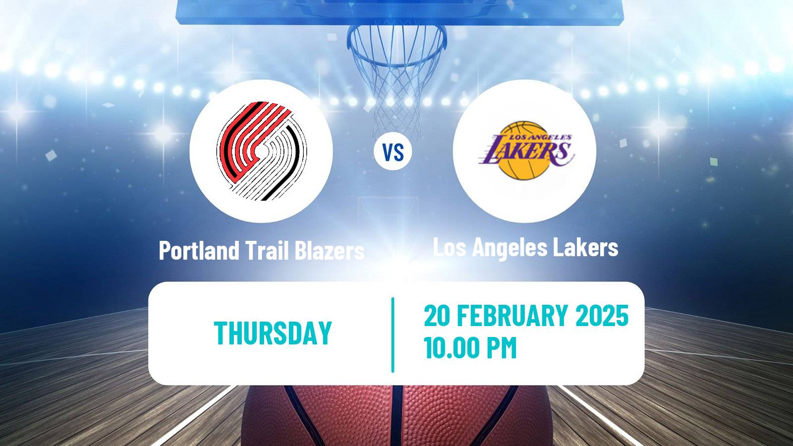 Basketball NBA Portland Trail Blazers - Los Angeles Lakers