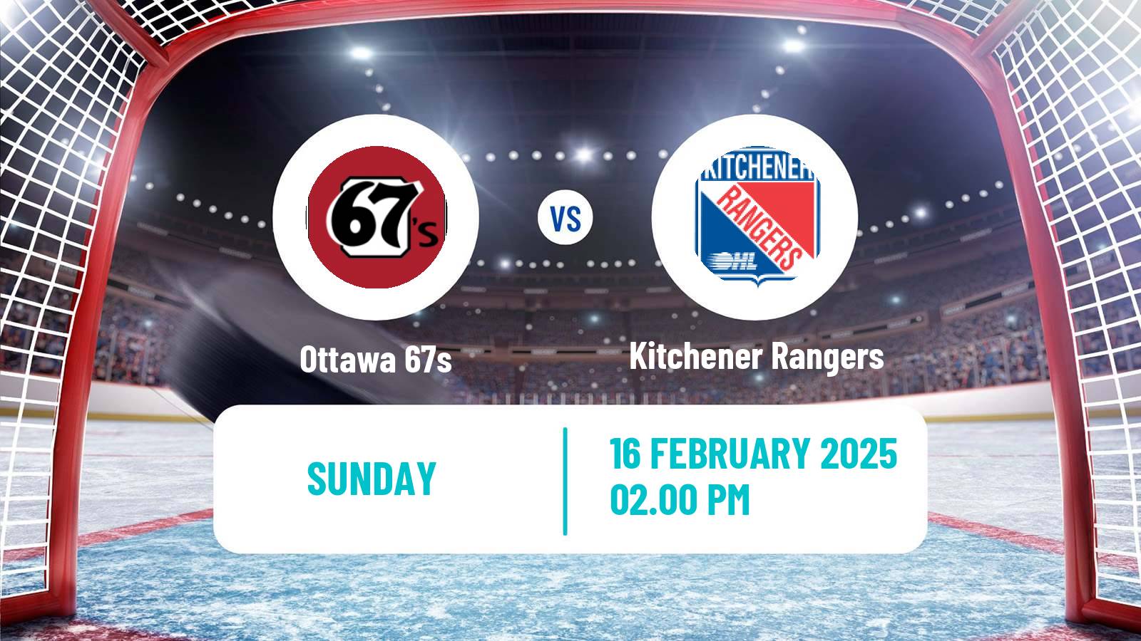 Hockey OHL Ottawa 67s - Kitchener Rangers