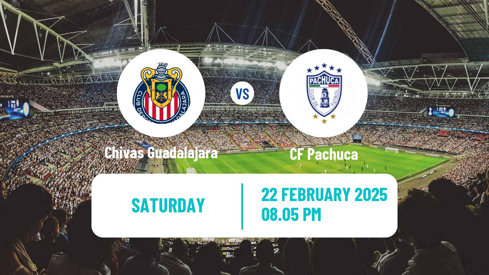 Soccer Mexican Liga MX Chivas Guadalajara - Pachuca