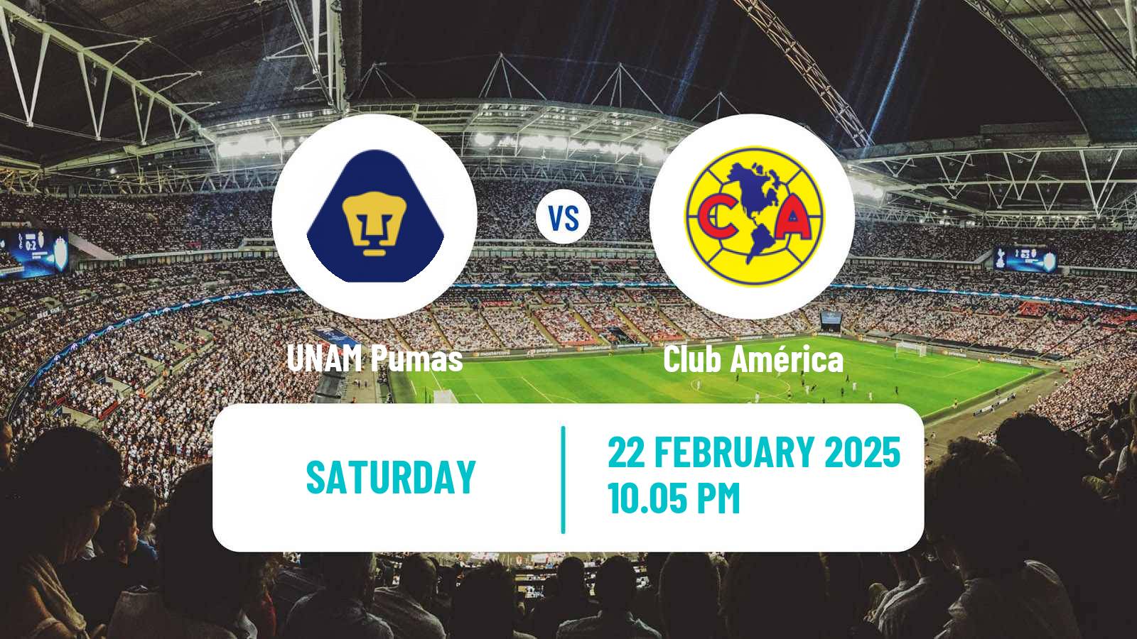 Soccer Mexican Liga MX UNAM - Club América