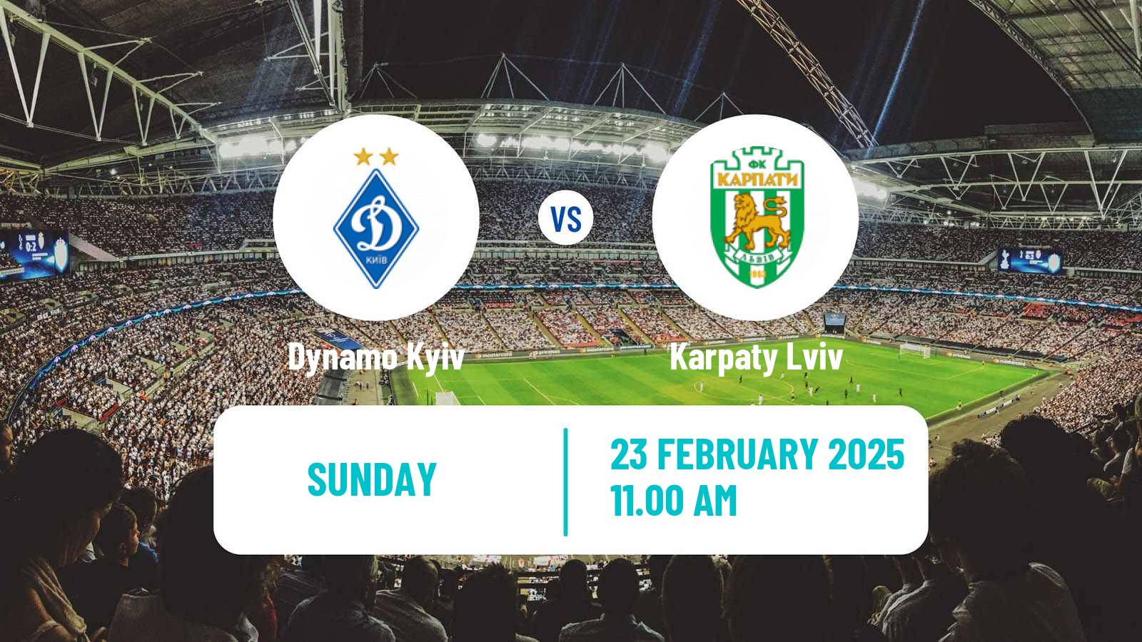 Soccer Ukrainian Premier League Dynamo Kyiv - Karpaty Lviv