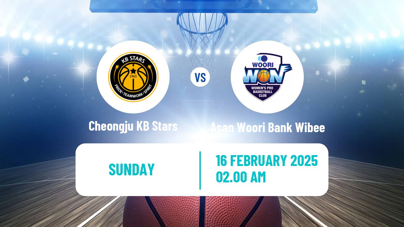 Basketball WKBL Cheongju KB Stars - Asan Woori Bank Wibee