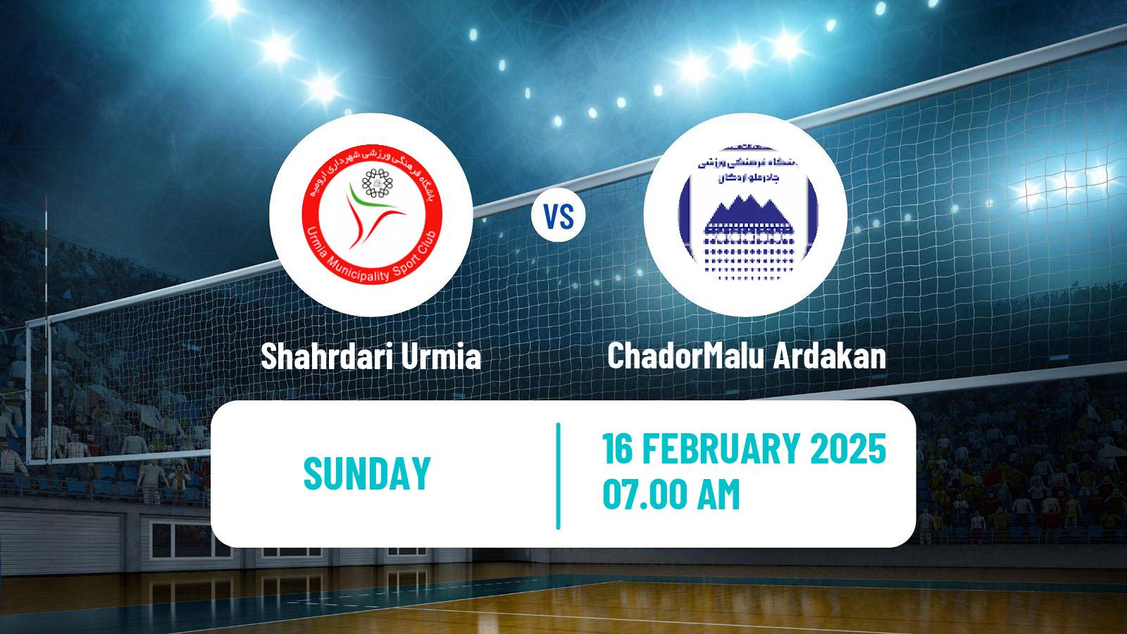 Volleyball Iran Super League Volleyball Shahrdari Urmia - ChadorMalu Ardakan