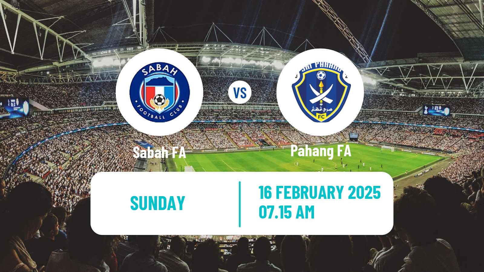 Soccer Malaysian Super League Sabah FA - Pahang