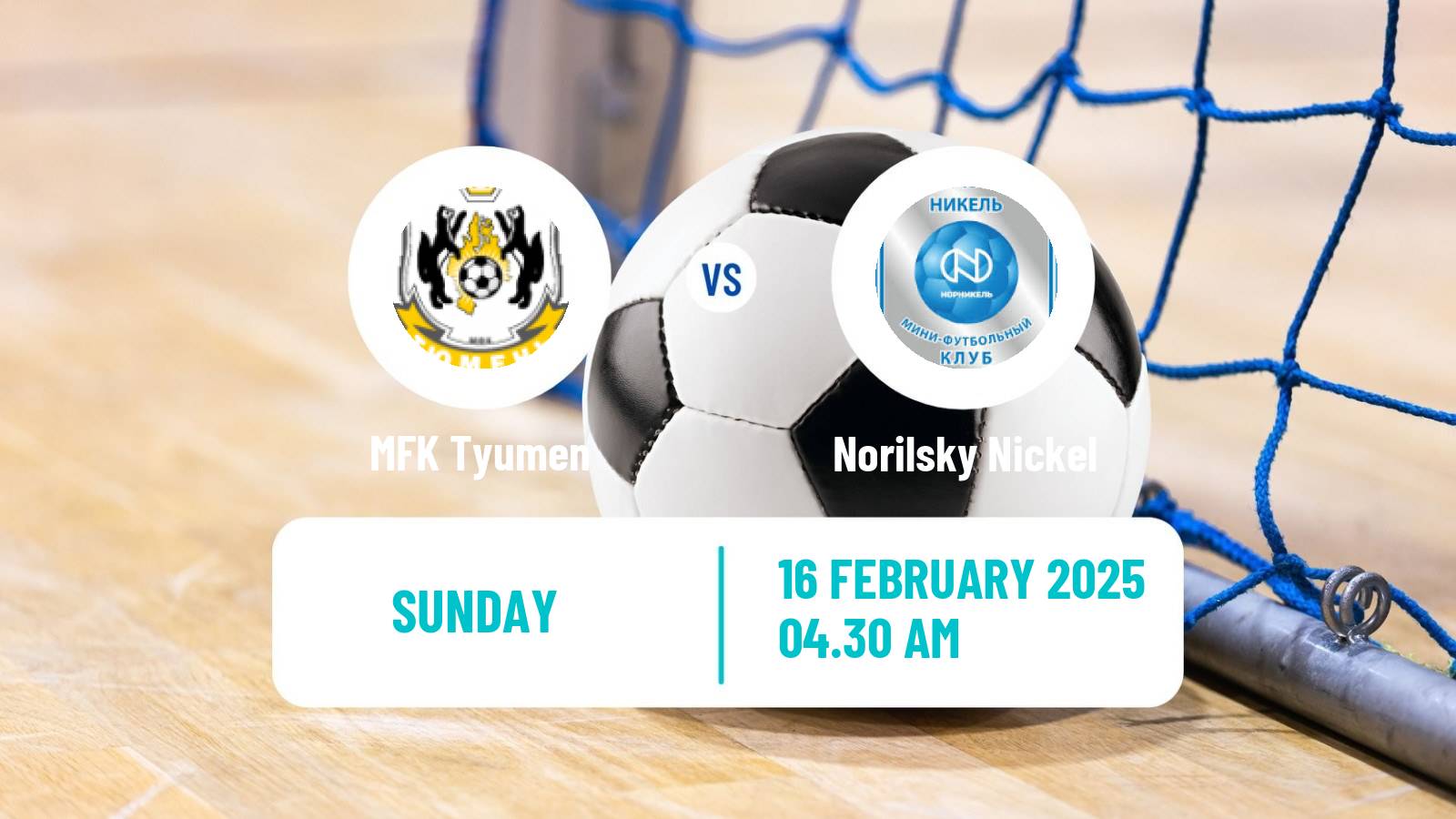 Futsal Russian Super Liga Futsal MFK Tyumen - Norilsky Nickel