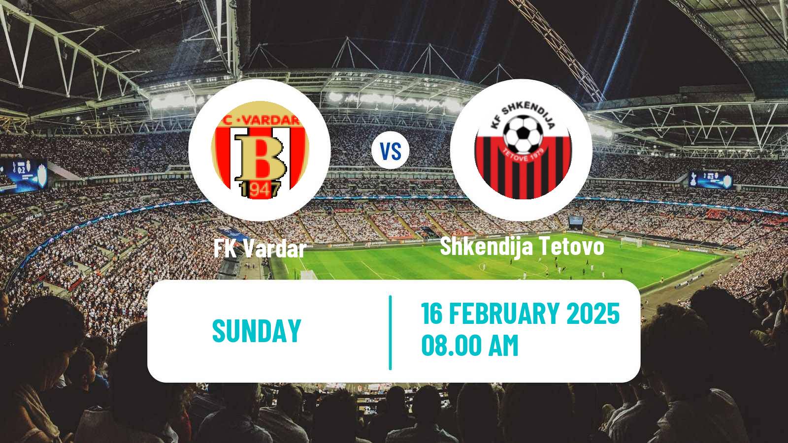 Soccer North Macedonian 1 MFL Vardar - Shkendija Tetovo