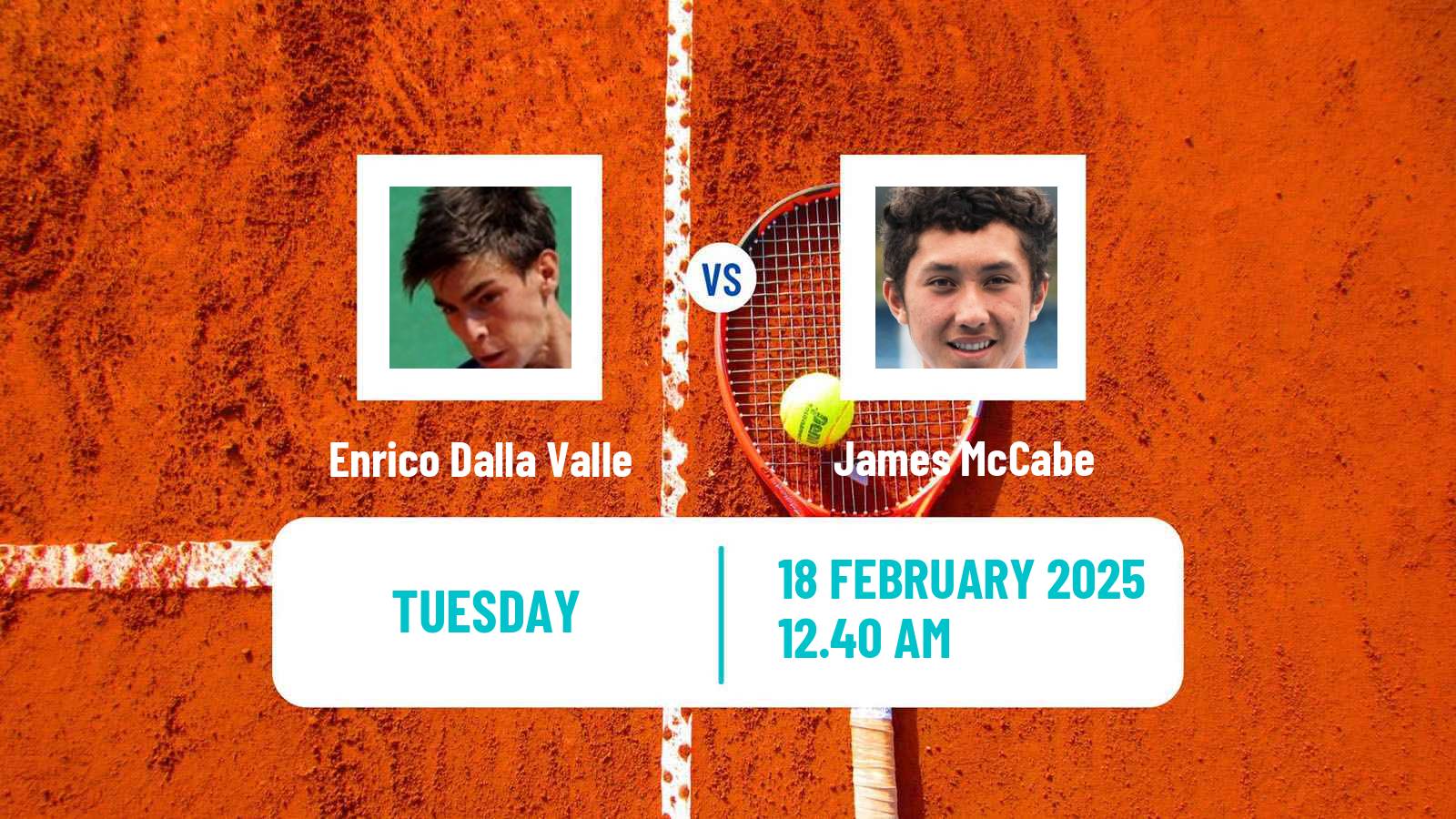 Tennis Pune Challenger Men 2025 Enrico Dalla Valle - James McCabe