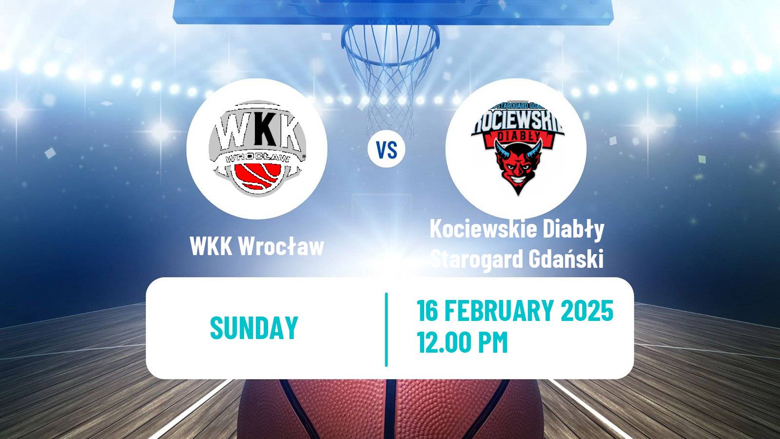 Basketball Polish 1 Liga Basketball WKK Wrocław - Kociewskie Diabły Starogard Gdański