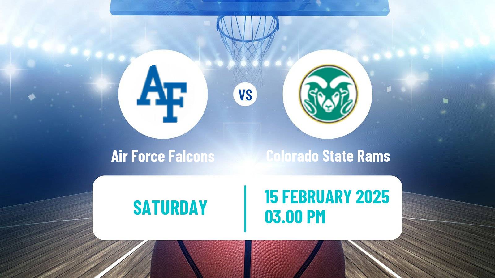 Basketball NCAA College Basketball Women Air Force Falcons - Colorado State Rams