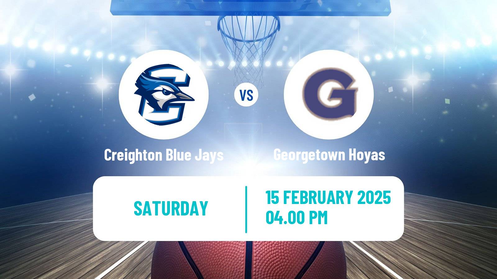 Basketball NCAA College Basketball Women Creighton Blue Jays - Georgetown Hoyas