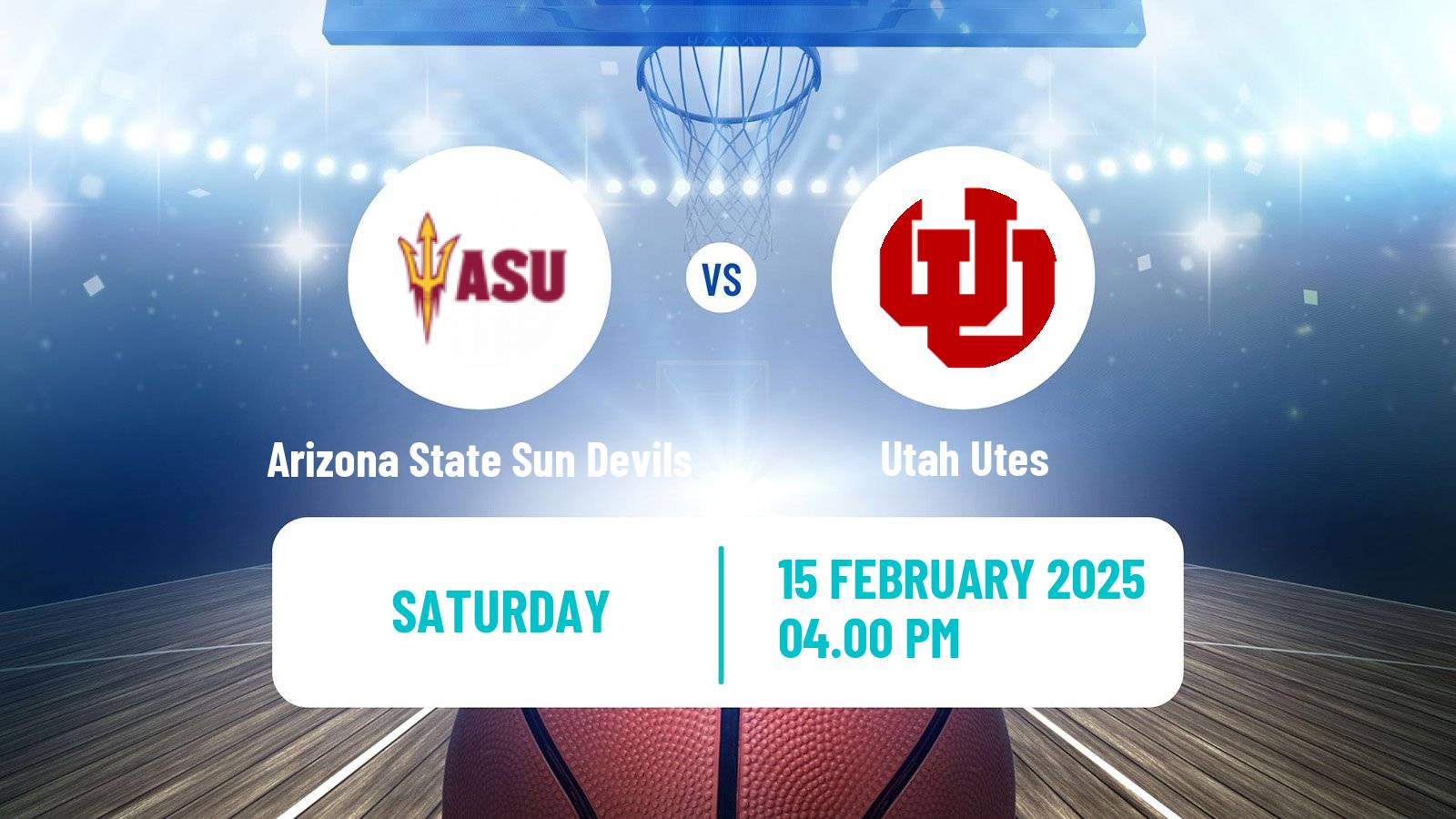 Basketball NCAA College Basketball Women Arizona State Sun Devils - Utah Utes