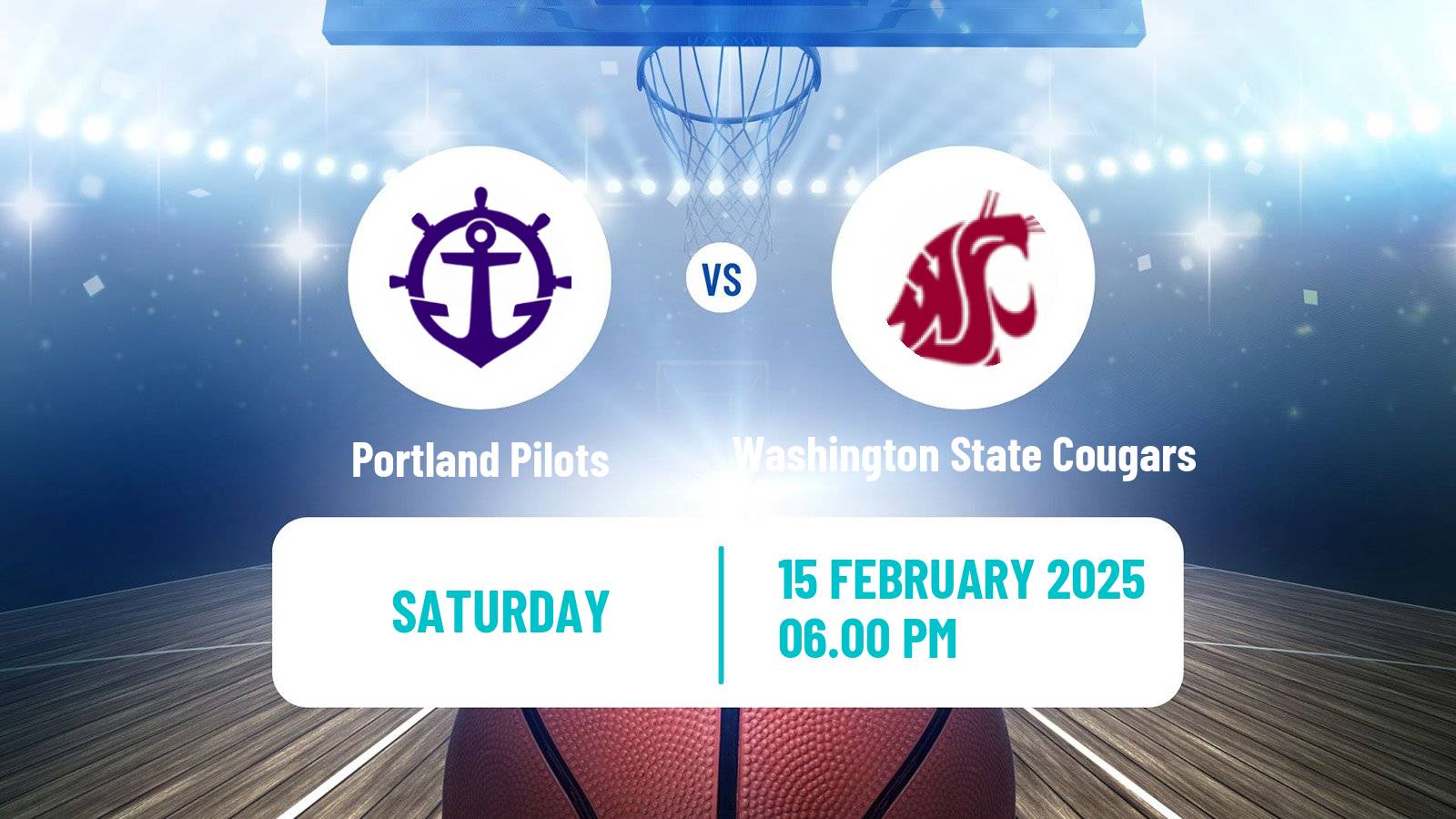 Basketball NCAA College Basketball Women Portland Pilots - Washington State Cougars