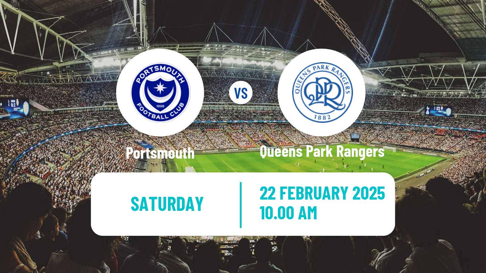 Soccer English League Championship Portsmouth - Queens Park Rangers