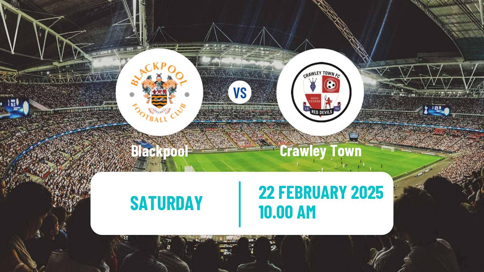 Soccer English League One Blackpool - Crawley Town