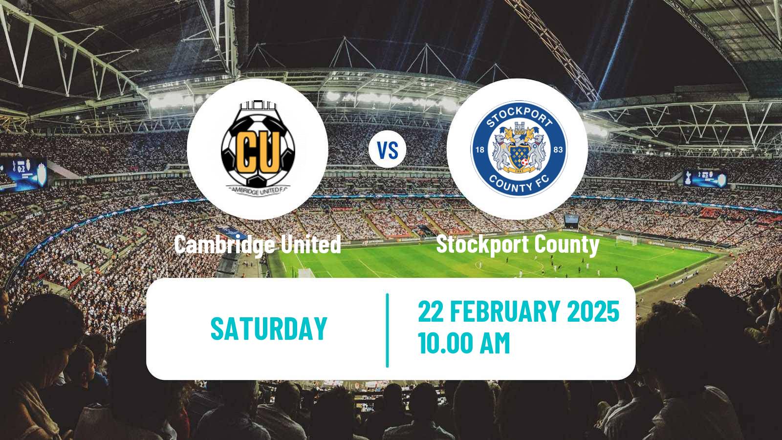 Soccer English League One Cambridge United - Stockport County