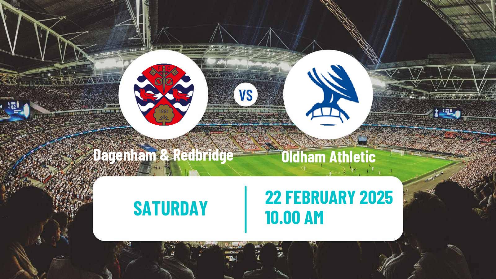 Soccer English National League Dagenham & Redbridge - Oldham Athletic