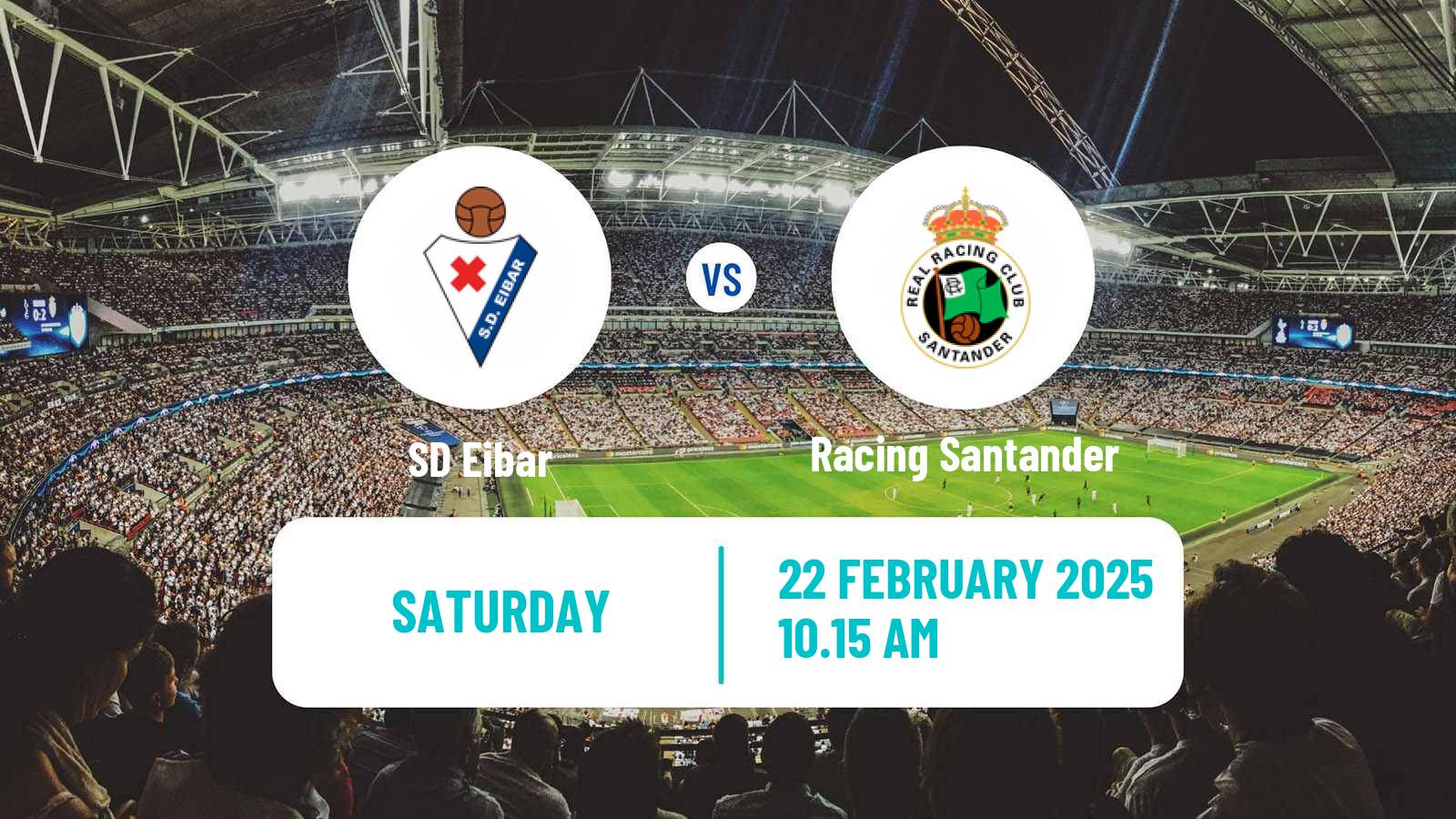 Soccer Spanish LaLiga2 Eibar - Racing Santander