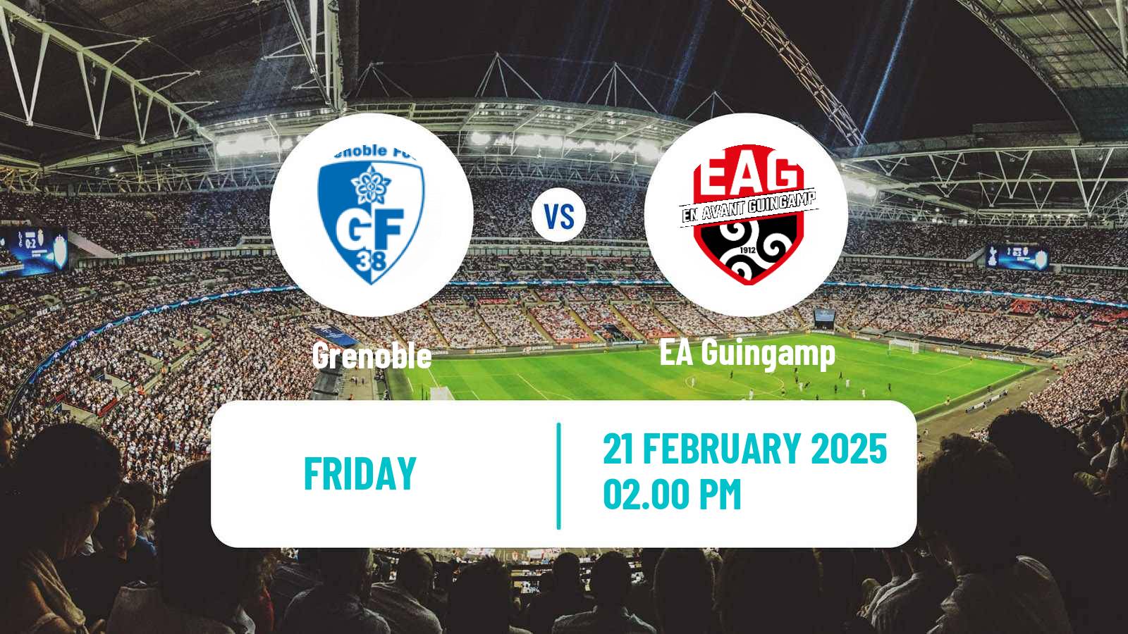 Soccer French Ligue 2 Grenoble - Guingamp