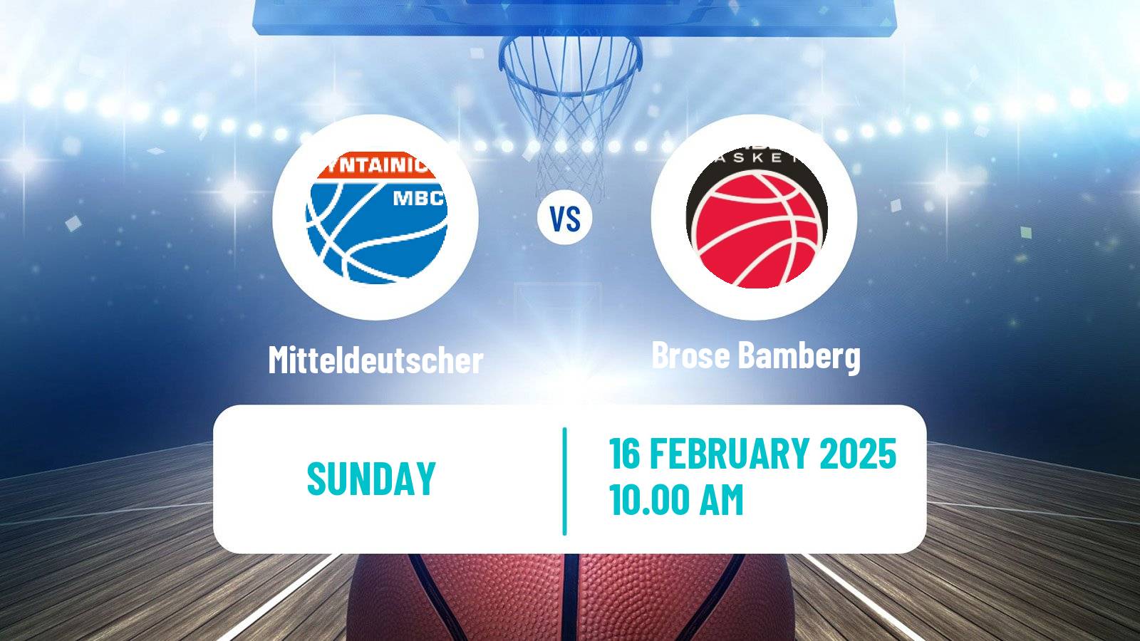 Basketball German Cup Basketball Mitteldeutscher - Brose Bamberg