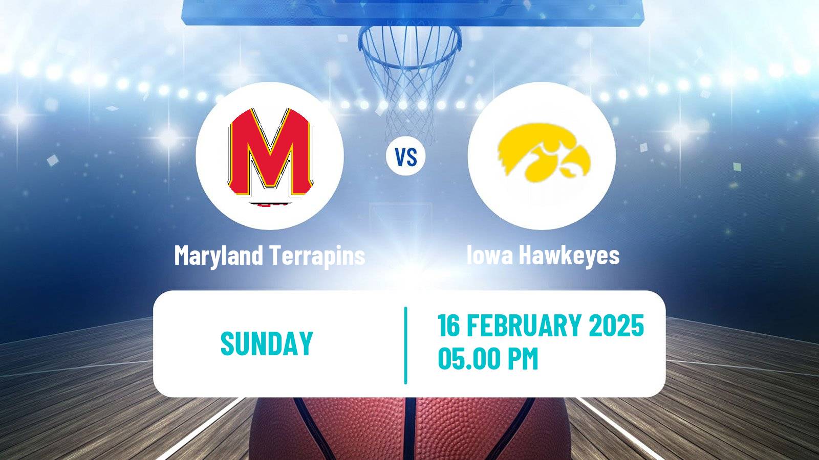 Basketball NCAA College Basketball Maryland Terrapins - Iowa Hawkeyes