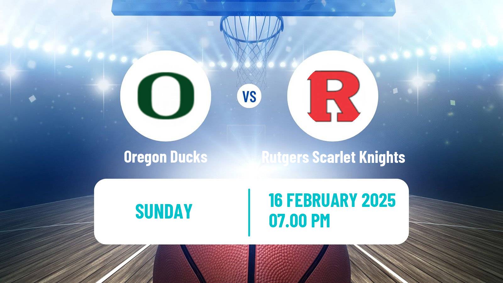 Basketball NCAA College Basketball Oregon Ducks - Rutgers Scarlet Knights