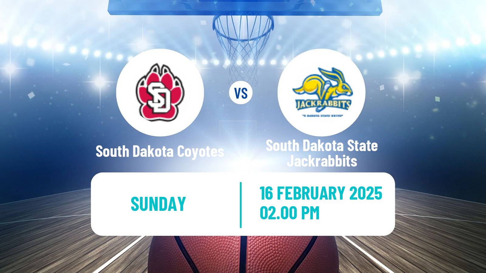 Basketball NCAA College Basketball South Dakota Coyotes - South Dakota State Jackrabbits