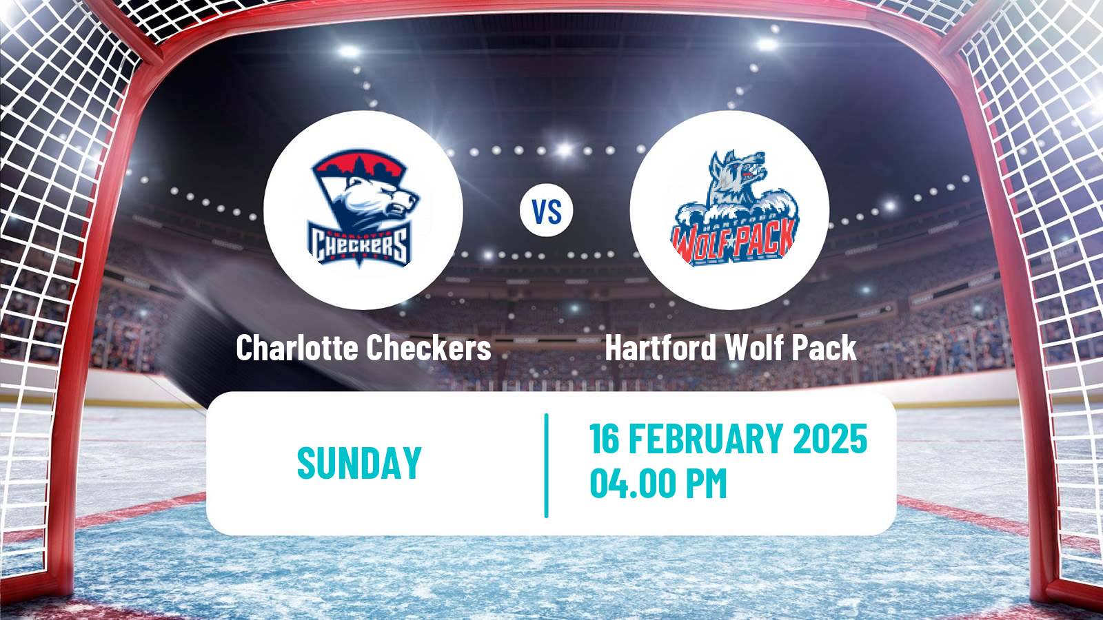 Hockey AHL Charlotte Checkers - Hartford Wolf Pack