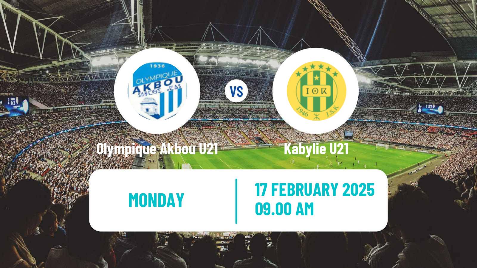 Soccer Algerian Ligue U21 Olympique Akbou U21 - Kabylie U21