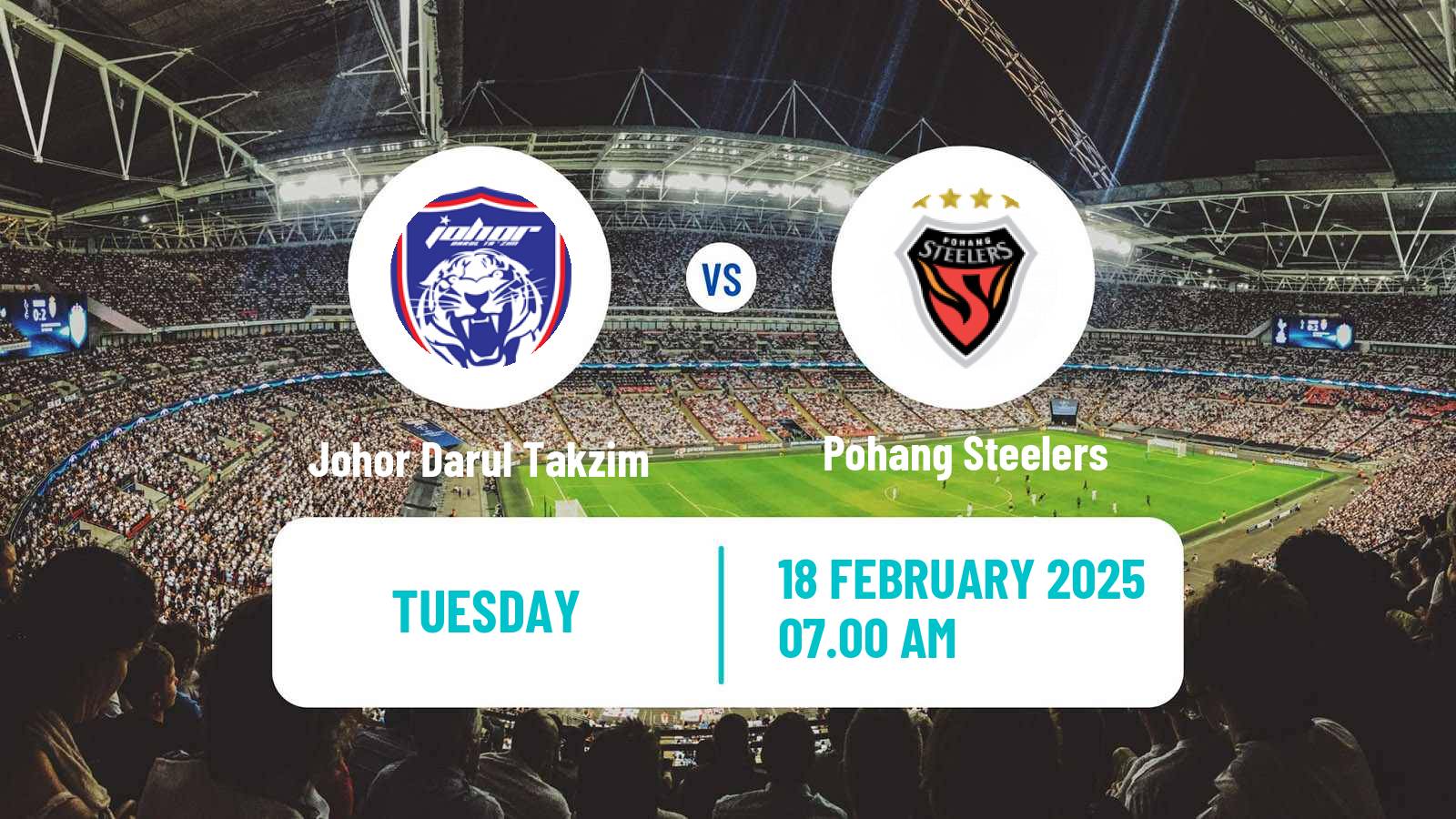 Soccer AFC Champions League Johor Darul Takzim - Pohang Steelers