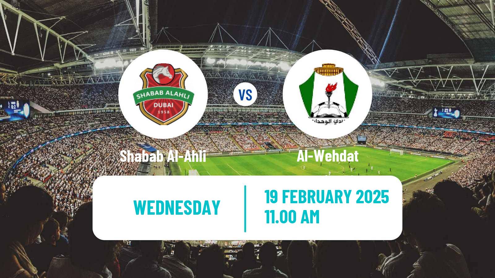 Soccer AFC Champions League 2 Shabab Al-Ahli - Al-Wehdat