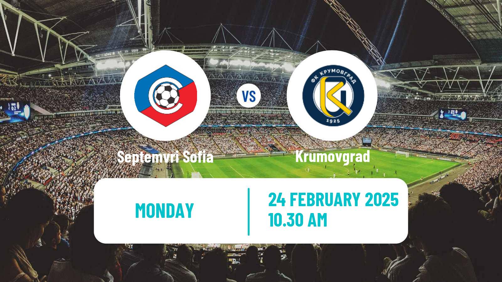 Soccer Bulgarian Parva Liga Septemvri Sofia - Krumovgrad