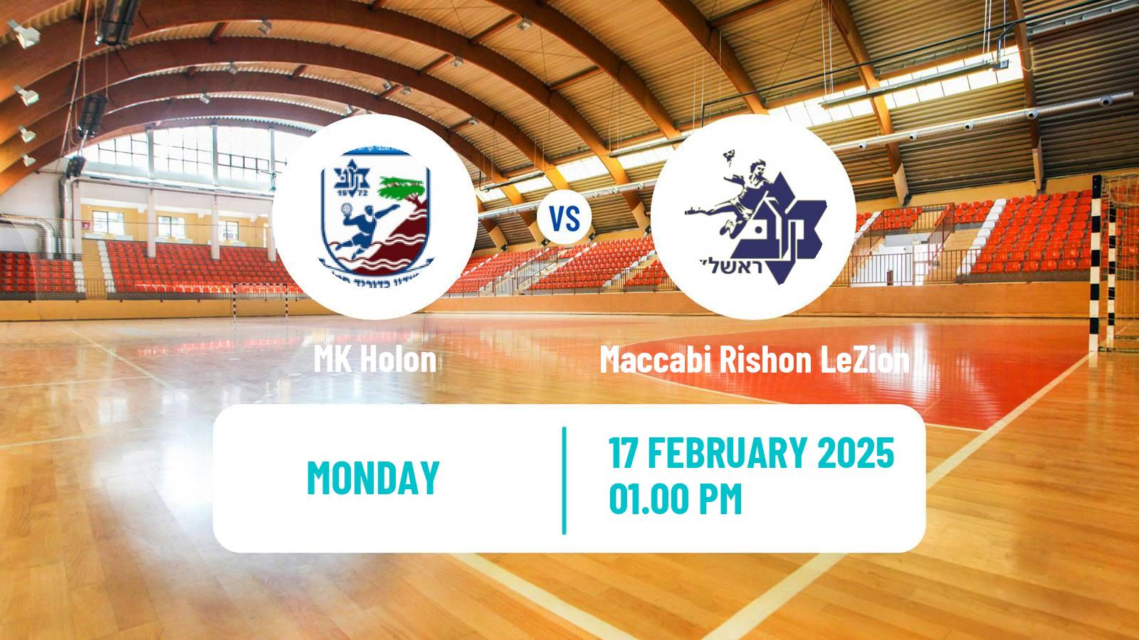 Handball Israeli Division 1 Handball MK Holon - Maccabi Rishon LeZion